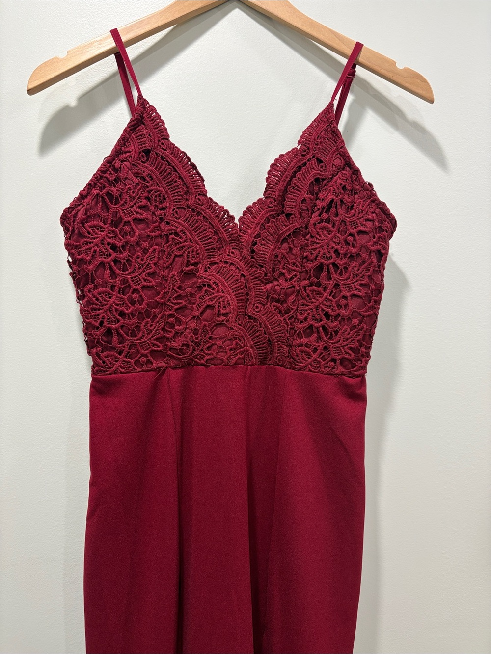Beautiful Burgundy Wine Color Long Dress